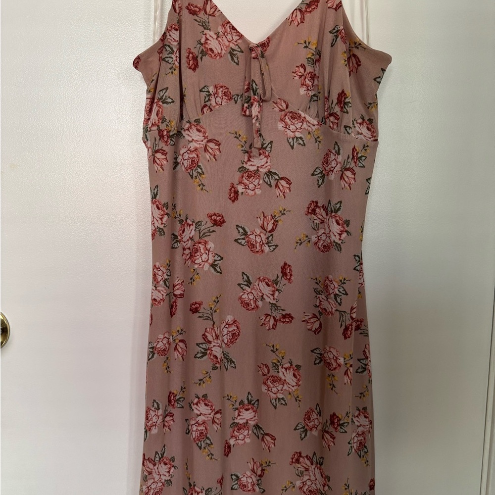Ultra Flirt Pink Spaghetti Strap Slip Dress